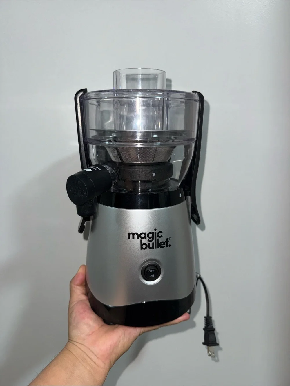 Silver Electric Citrus Juicer - Compact Fresh Juice Maker